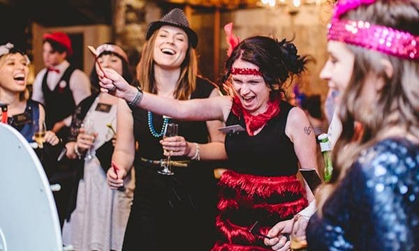 Woman celebrating winning a gambling game