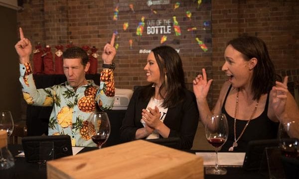 Out of the Bottle celebration Guests celebrating during an Out of the Bottle event