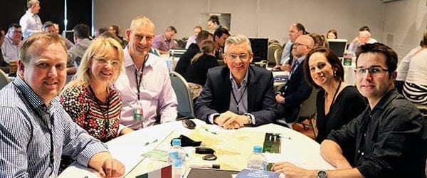 Group of people doing personality profiling at a table