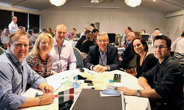 Group of people doing personality profiling at a table