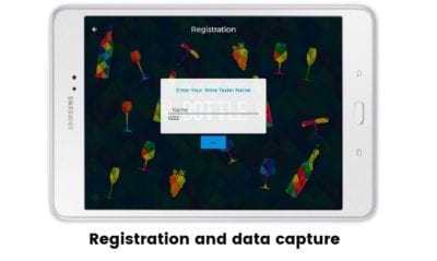 Registration and data capture of DoE app on a tablet